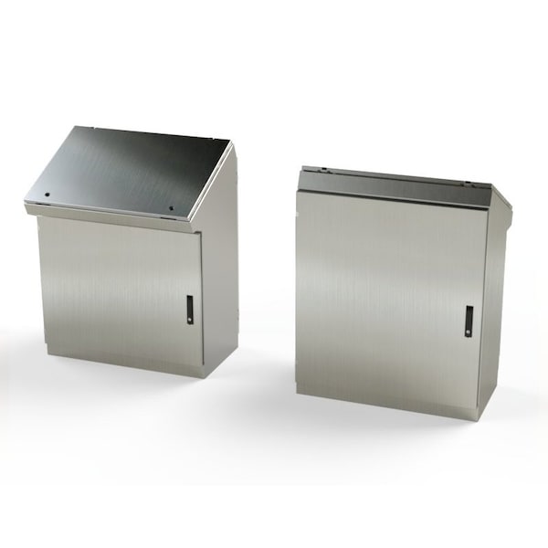 1/4 Turn Latch, 3 Point Latch with Keyed Handle Electrical Enclosures, 46-1/4 in H, 18-1/2 in D